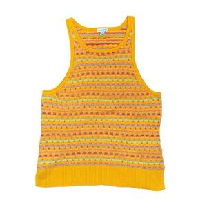 Sundance Kitts Geometric Jacquard Sweater Tank Top